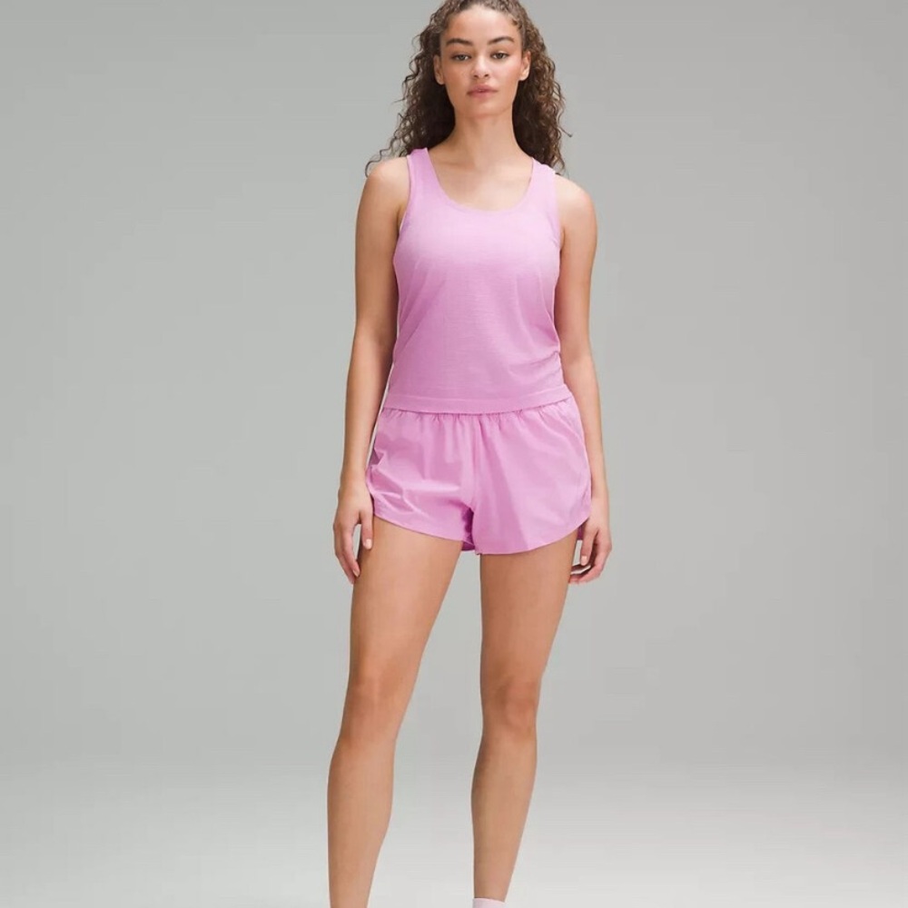 LULULEMON DAHLIA MAUVE SWIFTLY TANK RACE LENGTH SIZE 8